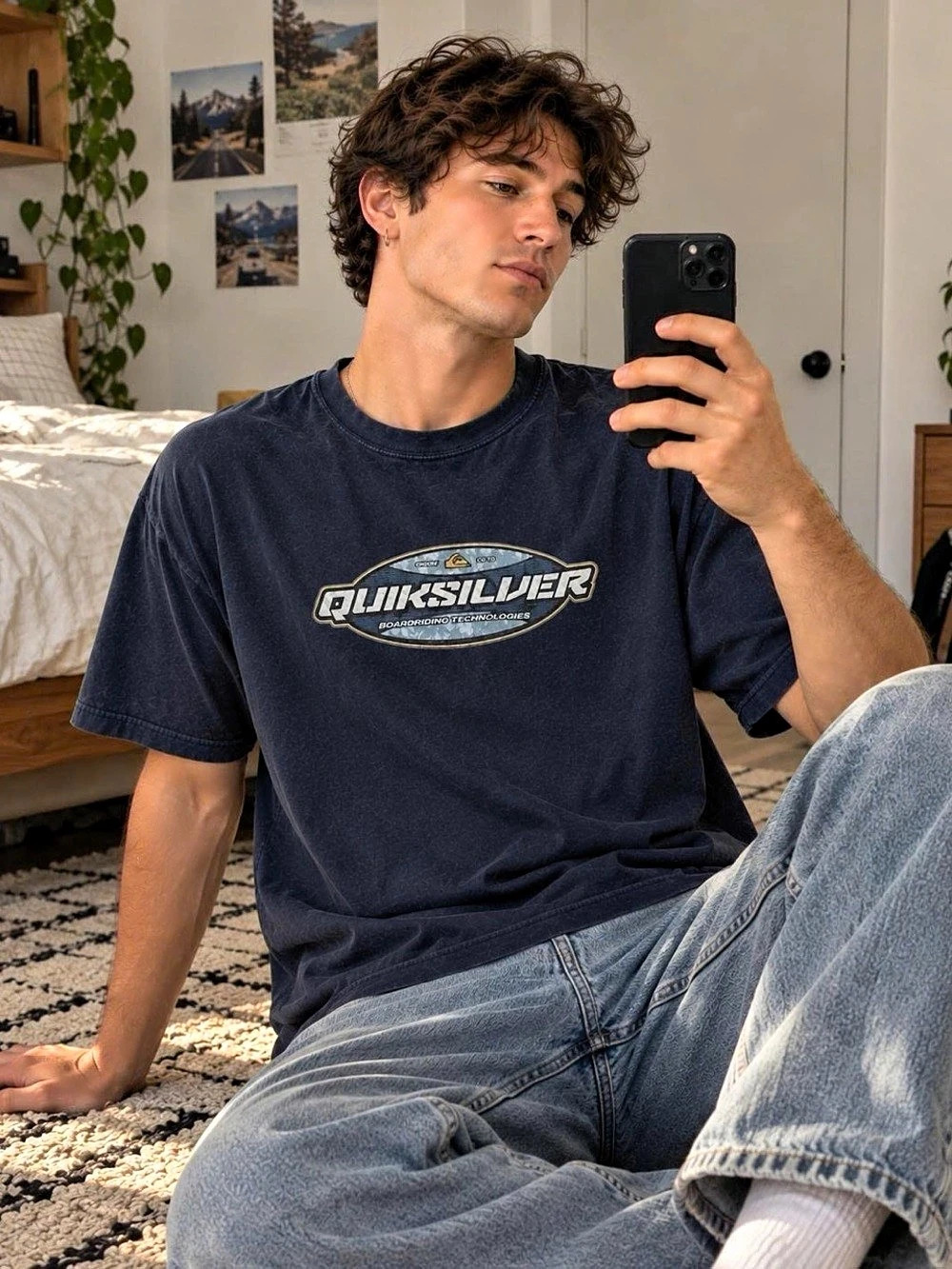 Quiksilver Boardriding Technologies Graphic Tee Navy (Gildan Reprint)